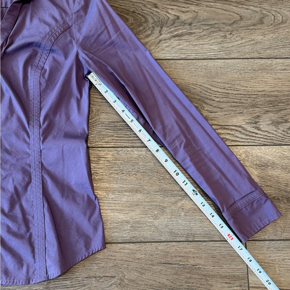 Express Purple Fitted Button-Down Shirt - Picture 15 of 15